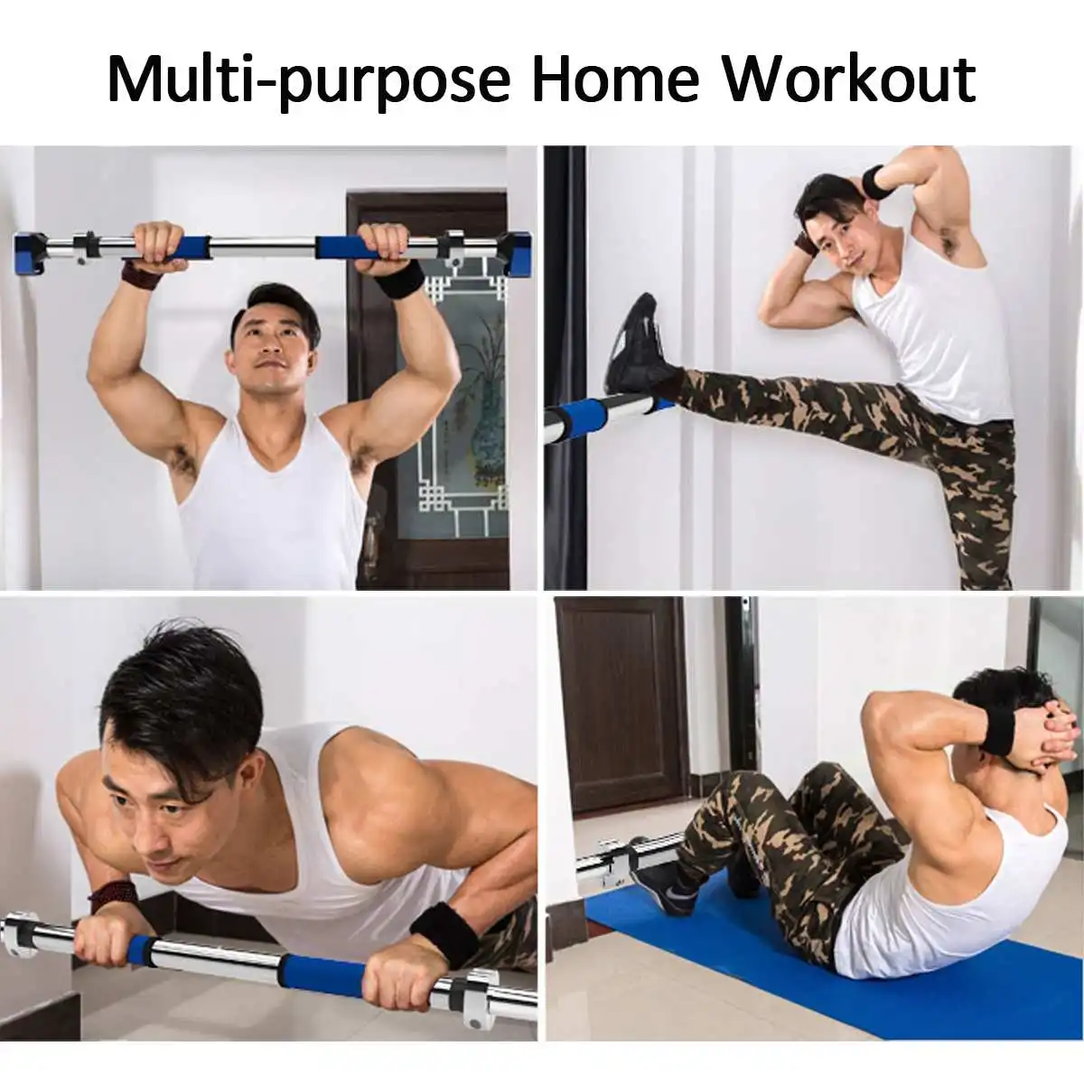 Door Horizontal Bars Steel 500kg Adjustable Home Gym Workout Chin push Up Pull Up Training Bar Sport Fitness Sit-ups Equipments 
Door Horizontal Bars Steel 500kg Adjustable Home Gym Workout Chin push Up Pull Up Training Bar Sport Fitness Sit-ups Equipments