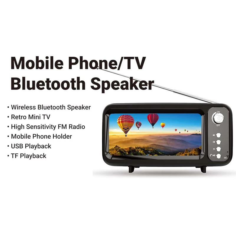 Мини портативный Bluetooth-динамик в стиле ретро проектирование музыки ТВ