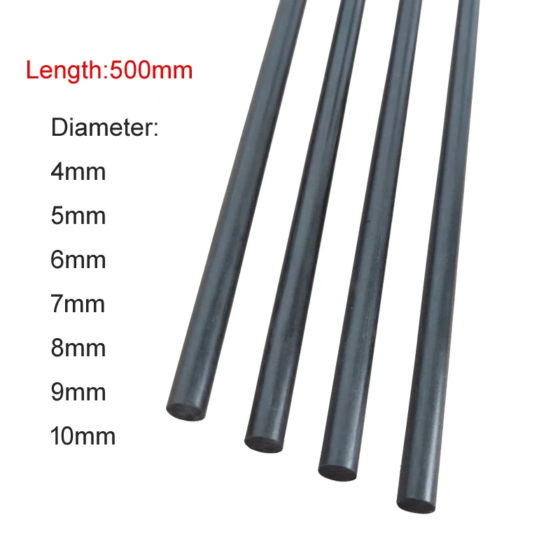 4pcs Carbon Fiber Rods For RC Airplane Matte Pole Diameter 4mm 5mm 6mm 7mm 8mm 10mm length 500mm
4pcs Carbon Fiber Rods For RC Airplane Matte Pole Diameter 4mm 5mm 6mm 7mm 8mm 10mm length 500mm