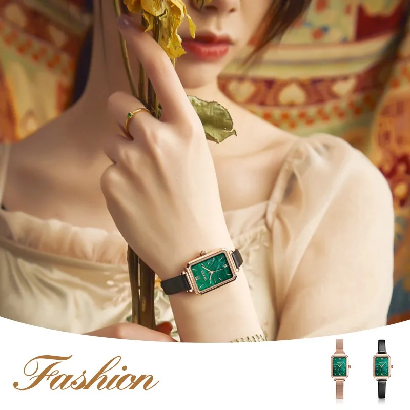 Water Ripple Retro Watches Women Fashion Green Quartz Vintage Leather Stainless Steel Wrist Watch Simple Small Female Clock
Water Ripple Retro Watches Women Fashion Green Quartz Vintage Leather Stainless Steel Wrist Watch Simple Small Female Clock