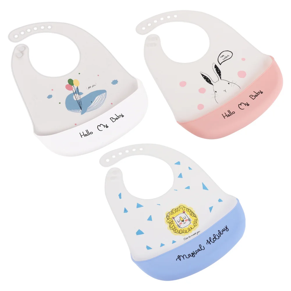 3pcs Silicone Baby Feeding Bibs Waterproof Toddler Bibs with Catcher Food Pocket
3pcs Silicone Baby Feeding Bibs Waterproof Toddler Bibs with Catcher Food Pocket