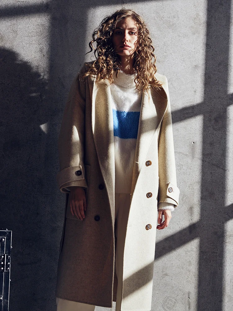 Shzq двухстороннее кашемировое пальто, женское средней длины, новинка 2021, Высококачественная французская мягкая ветровка, шерстяная куртка д... 
Shzq двухстороннее кашемировое пальто, женское средней длины, новинка 2021, Высококачественная французская мягкая ветровка, шерстяная куртка д...