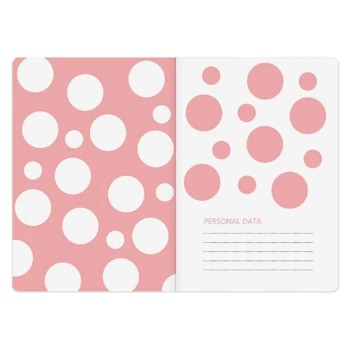 Notebook &quotSalmon Polka Dot" A5 40 sheets cage Notebooks Writing Pads Office School Supplies | Канцтовары для офиса и