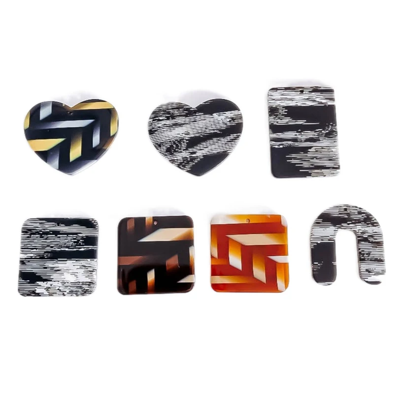 Heart Rectangle Resin Plastic Acetic Acid Eardrop Diy Material Pendant Necklace Earring Charms Jewelry Making Component 6pcs
Heart Rectangle Resin Plastic Acetic Acid Eardrop Diy Material Pendant Necklace Earring Charms Jewelry Making Component 6pcs