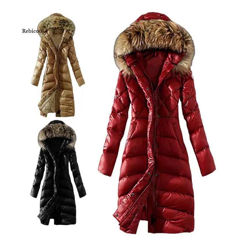 Winter Women Long Coat Slim Imitation Raccoon Dog Big Hair Collar Down Overcoat Fashion New Women's Hooded Cotton Jacket
Winter Women Long Coat Slim Imitation Raccoon Dog Big Hair Collar Down Overcoat Fashion New Women's Hooded Cotton Jacket