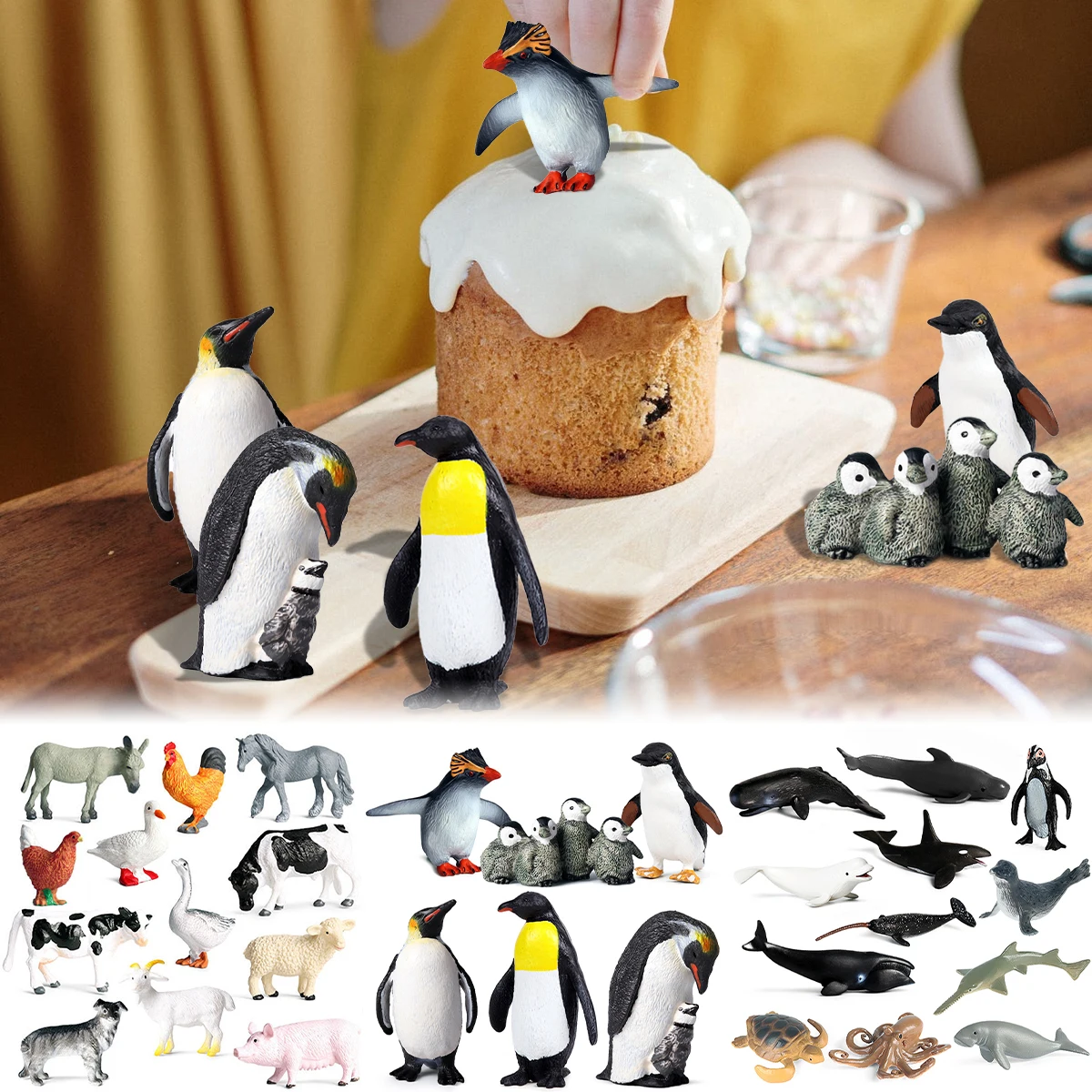 Animal Figures Toy Set Educational Farm Animal Toys Hand-painted Small Sea Animal Statues Realistic Animal Model Gift for Kids
Animal Figures Toy Set Educational Farm Animal Toys Hand-painted Small Sea Animal Statues Realistic Animal Model Gift for Kids