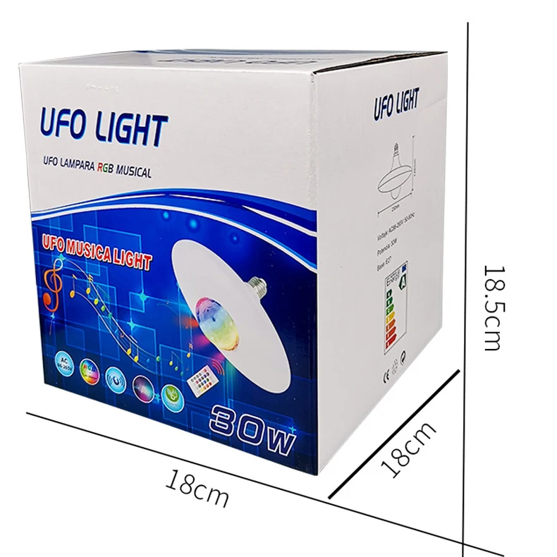 Bluetooth Music Light 30W Smart Bulbs LED Bluetooth Controller UFO Bluetooth 5.0 Magic Ball DJ Party Lights For Home Lighting
Bluetooth Music Light 30W Smart Bulbs LED Bluetooth Controller UFO Bluetooth 5.0 Magic Ball DJ Party Lights For Home Lighting