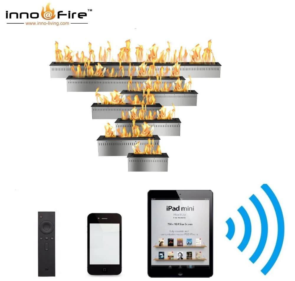 

Inno-Fire 36 inch real fire intelligent smart automatic bio ethanol burner