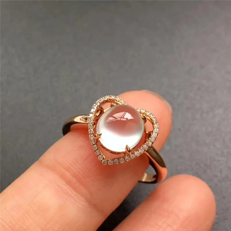 Chalcedony Ring S925 Sterling Silver Inlaid Ice-like White Ice Jade Women's Ring Transparent Reflect Light White Net Value Myanm
Chalcedony Ring S925 Sterling Silver Inlaid Ice-like White Ice Jade Women's Ring Transparent Reflect Light White Net Value Myanm