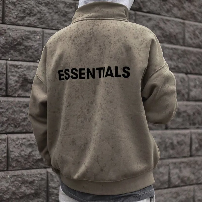 2021FW Half Zip Sweatshirts Men and Women Essentials Letter Print Loose Ovesized Cotton Street Printed Jacket
2021FW Half Zip Sweatshirts Men and Women Essentials Letter Print Loose Ovesized Cotton Street Printed Jacket