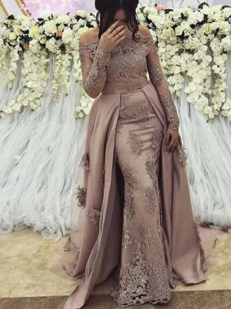 Modest Arabic Long Sleeve Evening Dresses Prom Gown 2019 Elegant Women Formal Gala Plus Size Party Dress
Modest Arabic Long Sleeve Evening Dresses Prom Gown 2019 Elegant Women Formal Gala Plus Size Party Dress