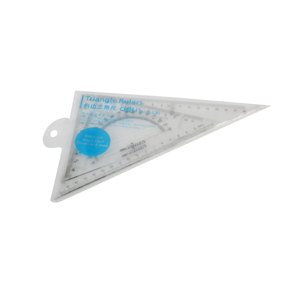 Plastic triangle rulers set large right-angle ruler transparent simple measuring tool drawing instrument version deli 6420
Plastic triangle rulers set large right-angle ruler transparent simple measuring tool drawing instrument version deli 6420