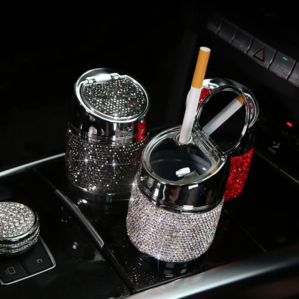 Cigarettes Storage Cup Creative Multifunctional with Cover Rhinestone Ashtray Holder for Car
Cigarettes Storage Cup Creative Multifunctional with Cover Rhinestone Ashtray Holder for Car