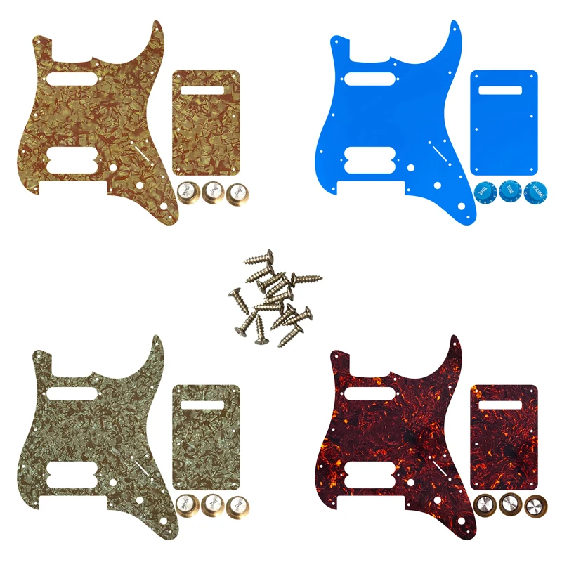Guitar Pickguard - For US 11 Screw Holes SH Strat With Tremolo Bridge Player Humbucker Scratch Plate & Back Plate & Control Knob
Guitar Pickguard - For US 11 Screw Holes SH Strat With Tremolo Bridge Player Humbucker Scratch Plate & Back Plate & Control Knob
