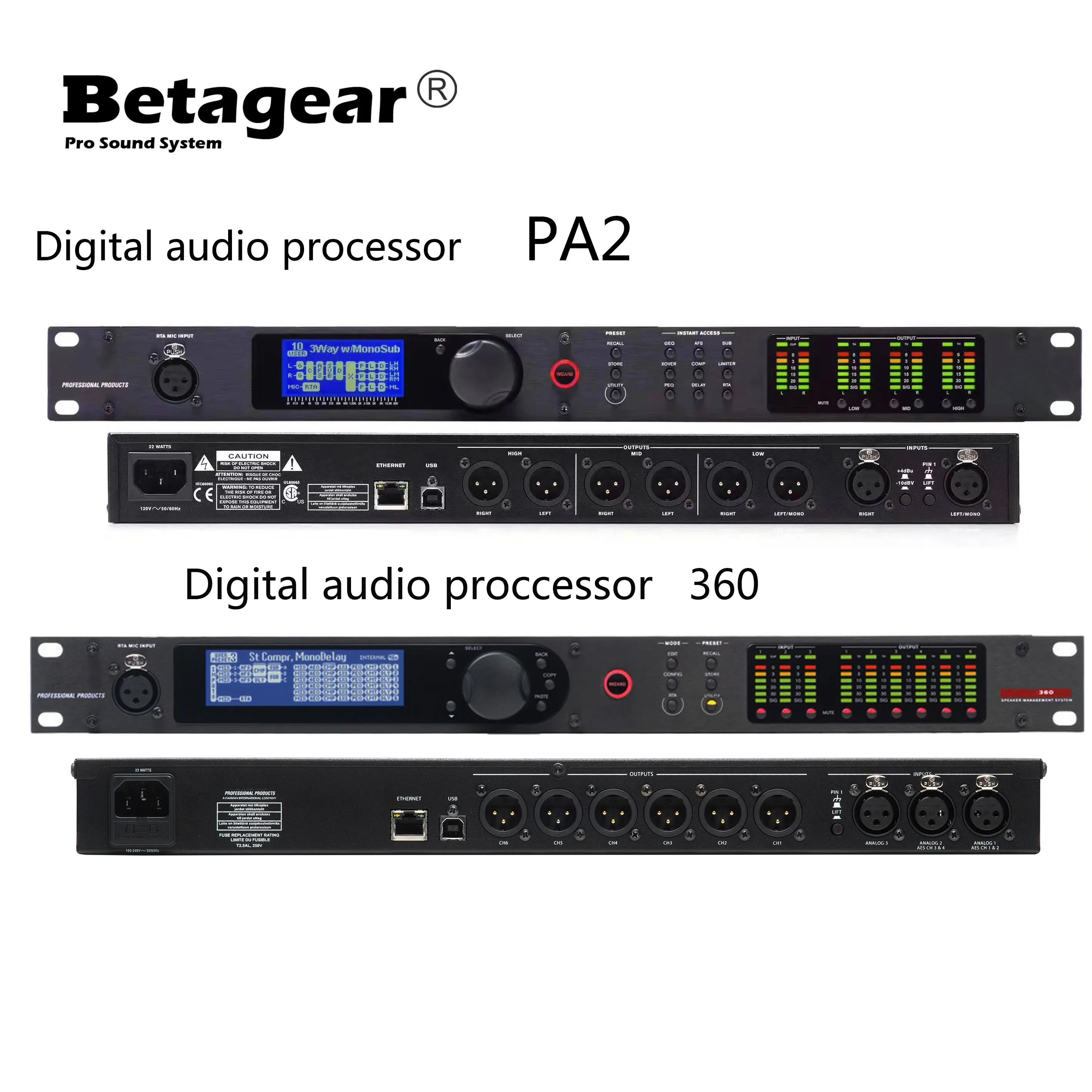 Аудиопроцессор Betagear PA2 /VENU360 Stage Оригинальное программное обеспечение Pro Audio Driver Rack