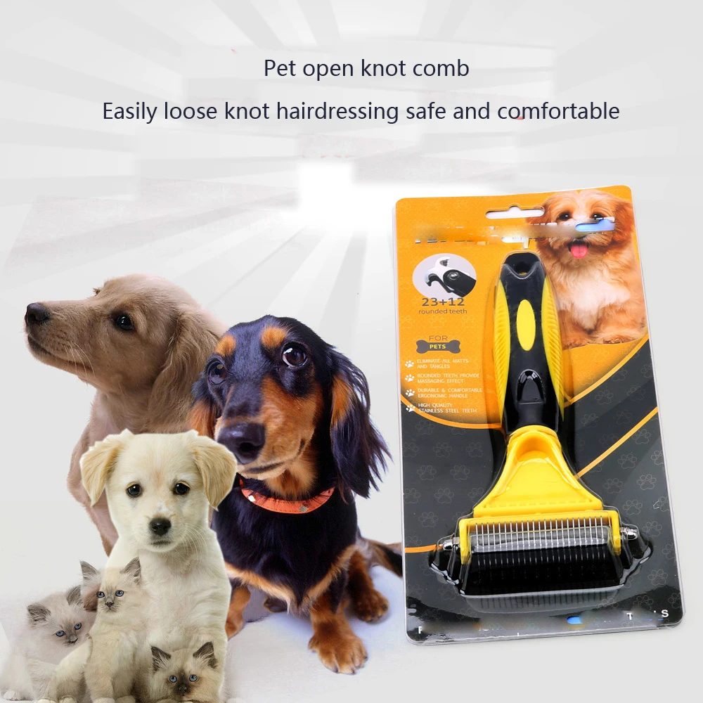 2021 pet combing brush stainless steel double-sided open knot rake comb pet supplies hair removal
2021 pet combing brush stainless steel double-sided open knot rake comb pet supplies hair removal