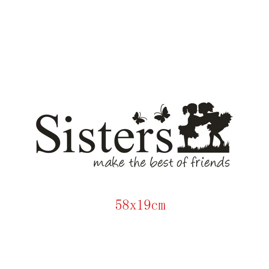 Sisters Wall Stickers Kids Room Home Drcorative Baby Girls Bedroom Decoration Wall Decals Vinyl Mural
Sisters Wall Stickers Kids Room Home Drcorative Baby Girls Bedroom Decoration Wall Decals Vinyl Mural