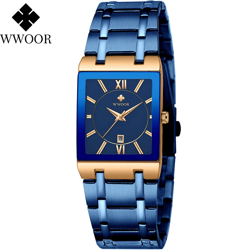 WWOOR 2021 Blue Watch Square Mens Wristwatch Top Brand Luxury Quartz Stainless Steel Sports Waterproof Watches Relogio Masculino
WWOOR 2021 Blue Watch Square Mens Wristwatch Top Brand Luxury Quartz Stainless Steel Sports Waterproof Watches Relogio Masculino