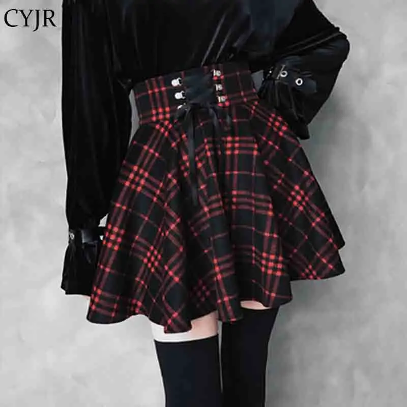 New Gothic Punk Harajuku Women Skirt 2021 Spring Casual Red Plaid Pleated Woolen Female Fashion Lace Up Skirts
New Gothic Punk Harajuku Women Skirt 2021 Spring Casual Red Plaid Pleated Woolen Female Fashion Lace Up Skirts