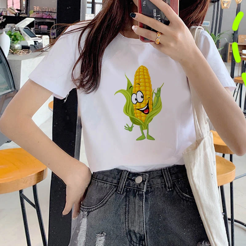 Women Short-sleeve Tee Shirt Fashion T Shirts Summer Cartoon Corn t-shirt 90s Aesthetic Shirt Womens Basic Casual Tshirts Tops
Women Short-sleeve Tee Shirt Fashion T Shirts Summer Cartoon Corn t-shirt 90s Aesthetic Shirt Womens Basic Casual Tshirts Tops