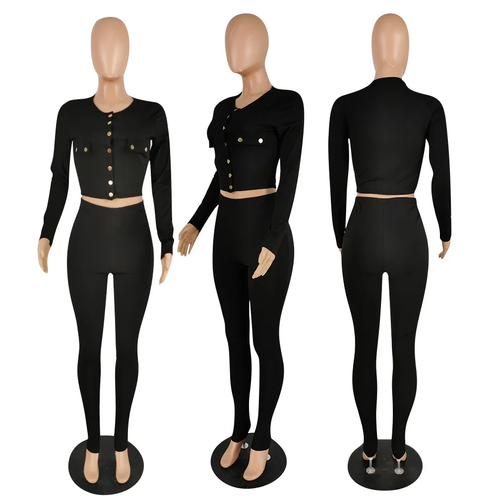 Europe's new sexy solid color sports two piece suit slim V-Neck long sleeve top and trousers women's suit
Europe's new sexy solid color sports two piece suit slim V-Neck long sleeve top and trousers women's suit