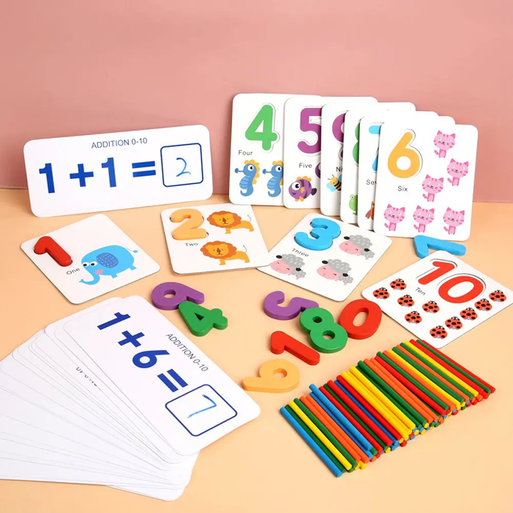Монтессори игрушки для детей Математика Дети раннего образования подсчета