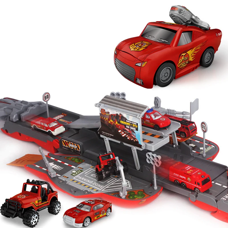 Toy Car Alloy Track Rail Car Fire Engine Police Military Engineering Emergency Rescue Deformation Combination Toys For Children
Toy Car Alloy Track Rail Car Fire Engine Police Military Engineering Emergency Rescue Deformation Combination Toys For Children