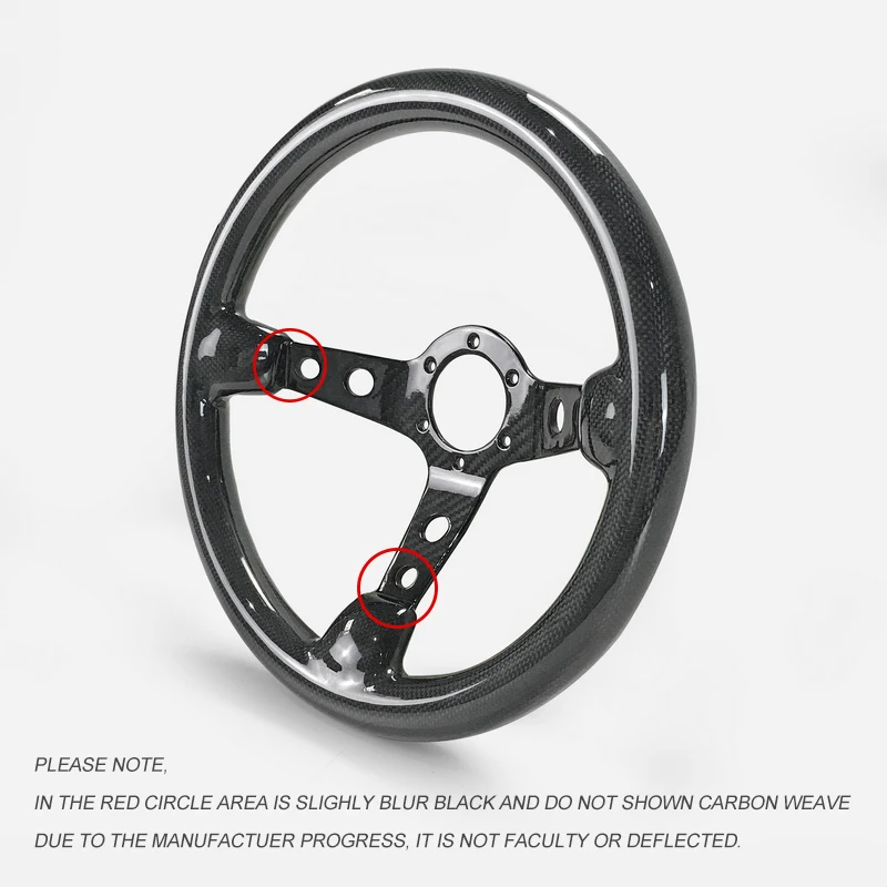 

Рулевое колесо из углеродного волокна (диаметр 340 мм, глубина 60 мм, 6 болтов 70 мм, PCD) для Supra BRZ Civic GT86 FT86 MX5 GTS JDM D