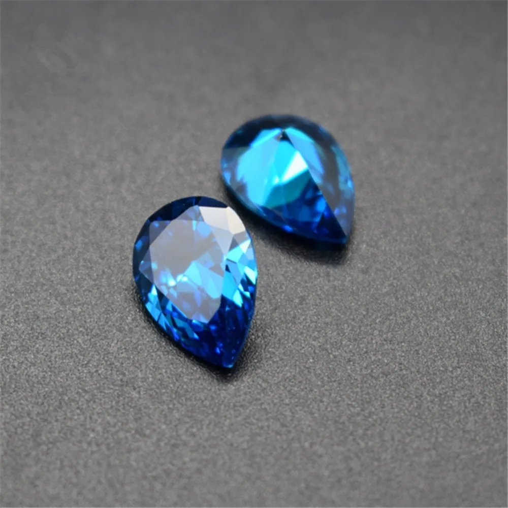 

Light Blue Sapphire Pear Shaped Faceted Gemstone Teardrop Cut Sapphire Gem Multiple Sizes to Choose GS87