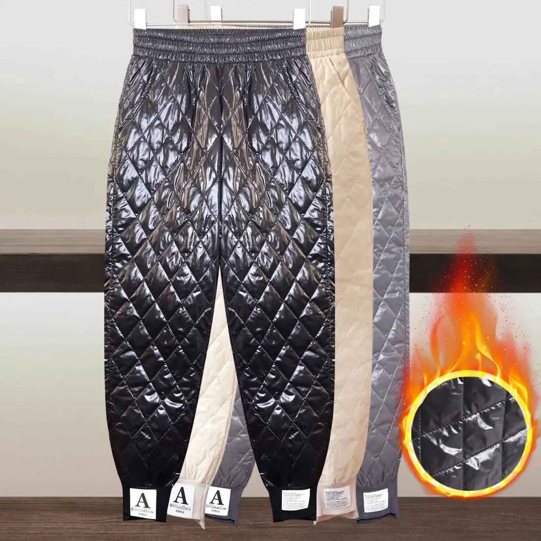 Oversized Autumn Winter Harem Pants Women Loose Casual Down Cotton Pants Elastic Waist Mom Pants Warm Padded Quilted Trousers
Oversized Autumn Winter Harem Pants Women Loose Casual Down Cotton Pants Elastic Waist Mom Pants Warm Padded Quilted Trousers