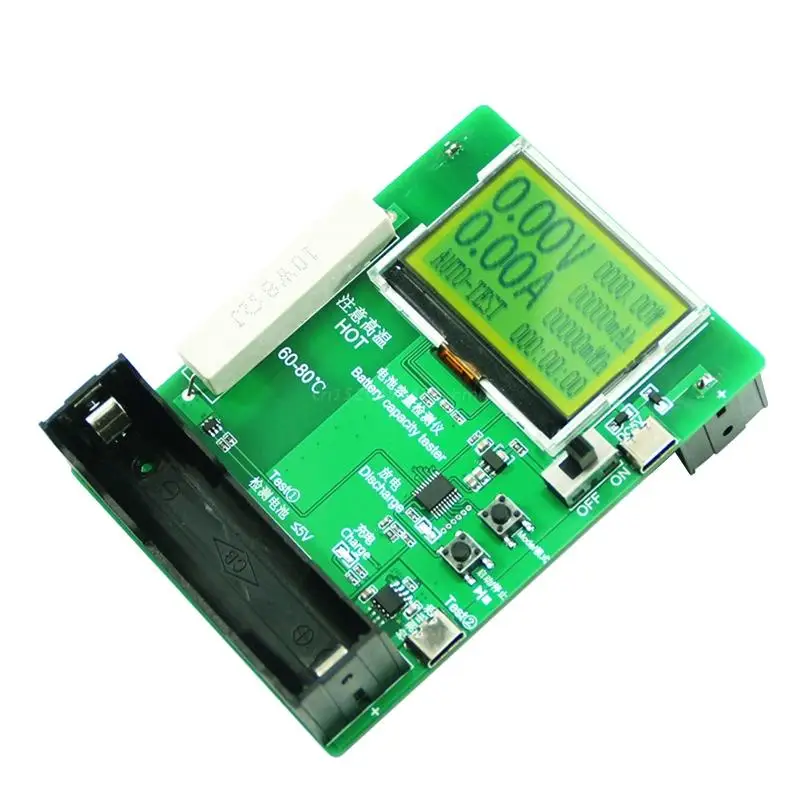 18650 Battery Capacity Detector LCD Display with Charging Function Type-c Port for Testing Voltage Discharge Capacity
18650 Battery Capacity Detector LCD Display with Charging Function Type-c Port for Testing Voltage Discharge Capacity
