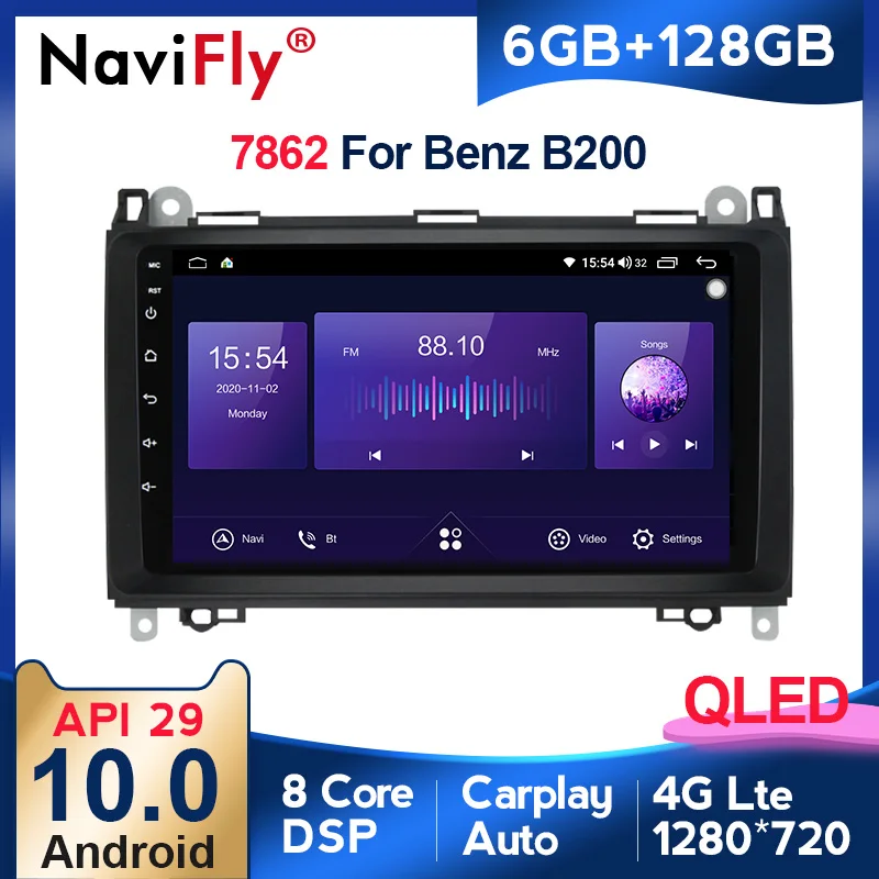 Автомобильный радиоплеер NaviFly 6 ГБ + 128 Гб 8 ядер QLED 1280*720 Carplay Android 10,0 для Mercedes Benz B200 A B класса W169 W245 Viano
Автомобильный радиоплеер NaviFly 6 ГБ + 128 Гб 8 ядер QLED 1280*720 Carplay Android 10,0 для Mercedes Benz B200 A B класса W169 W245 Viano