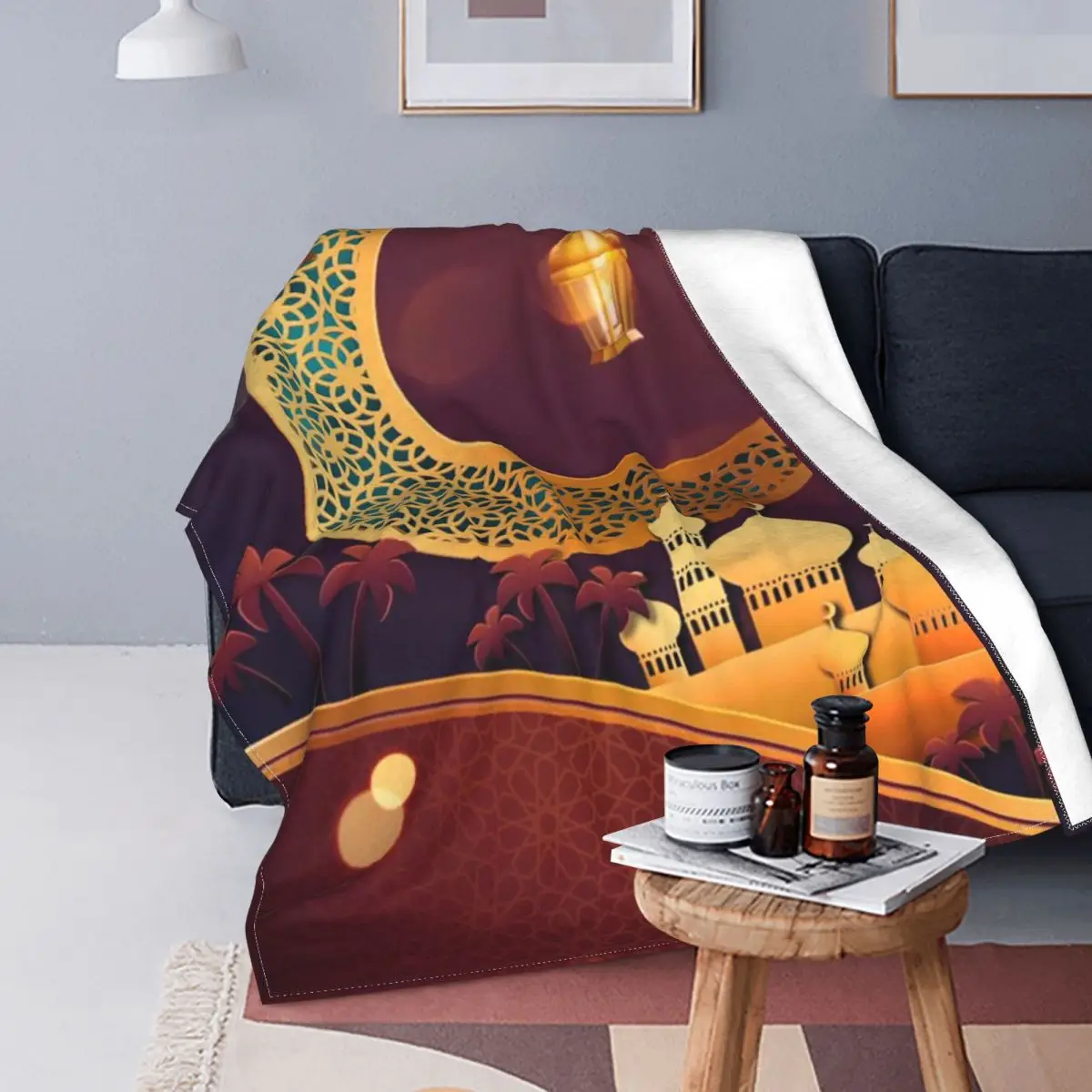 Islamic Eid Mubarak Knitted Blankets Ramadan Kareem Fleece Throw Blankets Bedroom Sofa Printed Ultra-Soft Warm Bedsprea
Islamic Eid Mubarak Knitted Blankets Ramadan Kareem Fleece Throw Blankets Bedroom Sofa Printed Ultra-Soft Warm Bedsprea