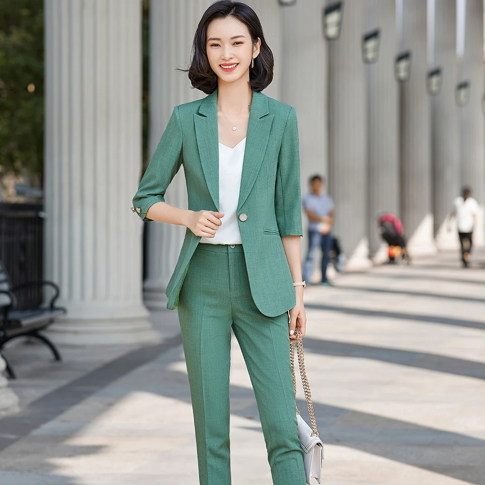 Spring Female Elegant OL Women's Pants Suit Sky Blue Purple Blazer and Trouser Business Lady Jacket 2 Pieces Set Plus Size S-4XL
Spring Female Elegant OL Women's Pants Suit Sky Blue Purple Blazer and Trouser Business Lady Jacket 2 Pieces Set Plus Size S-4XL