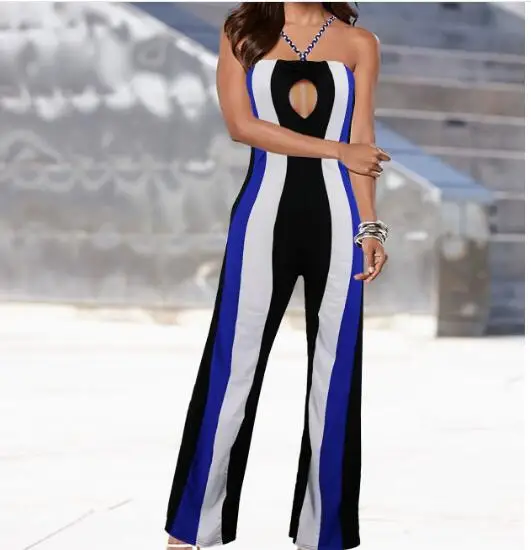 New Fashion Woman Ladies Sleeveless Strap Striped Flared Pant Romper Jumpsuit Playsuit One Pieces Summer Clothes
New Fashion Woman Ladies Sleeveless Strap Striped Flared Pant Romper Jumpsuit Playsuit One Pieces Summer Clothes