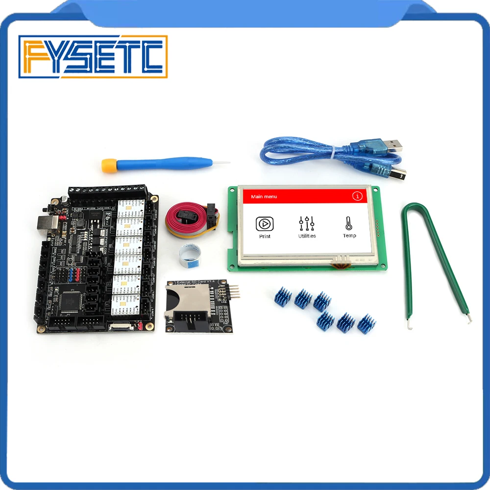 : FYSETC F6 V1.3 все в одном материнская плата с 4 3 "сенсорный экран Экран и SD кард