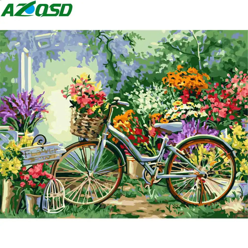 AZQSD Painting By Numbers Bicycle Flower Draw By Numbers On Canvas HandPainted 50x40cm Unframed Decoration Wall Art Diy
AZQSD Painting By Numbers Bicycle Flower Draw By Numbers On Canvas HandPainted 50x40cm Unframed Decoration Wall Art Diy