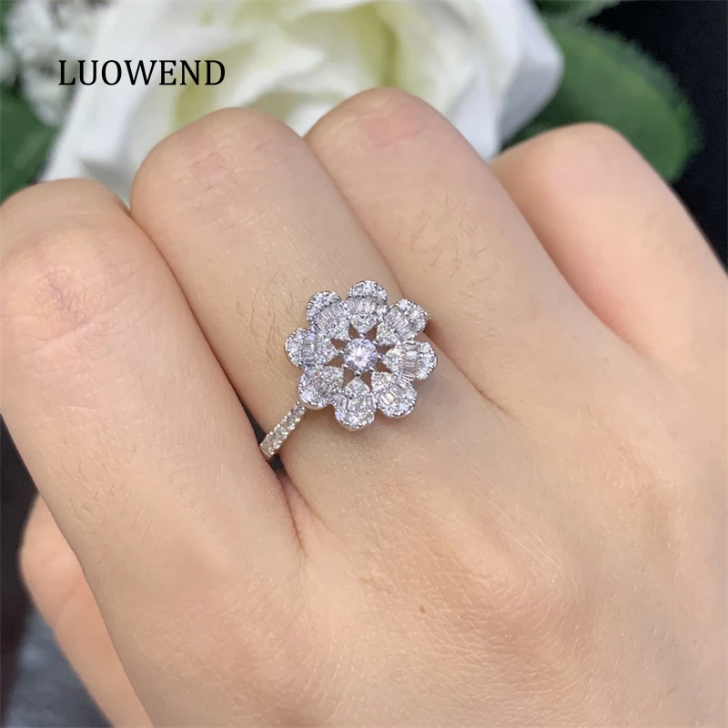 LUOWEND 18K Белое Золото AU750 обручальное кольцо из натурального золота кольца с натуральным бриллиантом для женщин Свадебные ювелирные изделия ...
LUOWEND 18K Белое Золото AU750 обручальное кольцо из натурального золота кольца с натуральным бриллиантом для женщин Свадебные ювелирные изделия ...