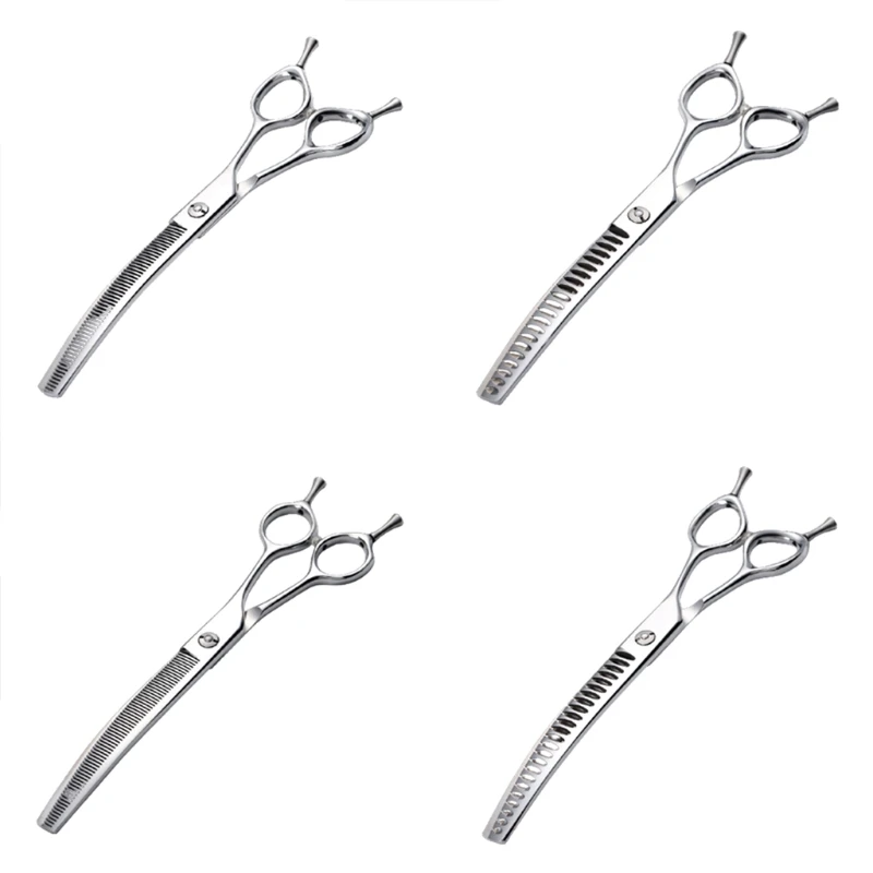 Curved Dog Grooming Scissors Professional Cat Thinning Shears 440C Steel Pet Safety Shearing for Dogs Cats Face Paws
Curved Dog Grooming Scissors Professional Cat Thinning Shears 440C Steel Pet Safety Shearing for Dogs Cats Face Paws