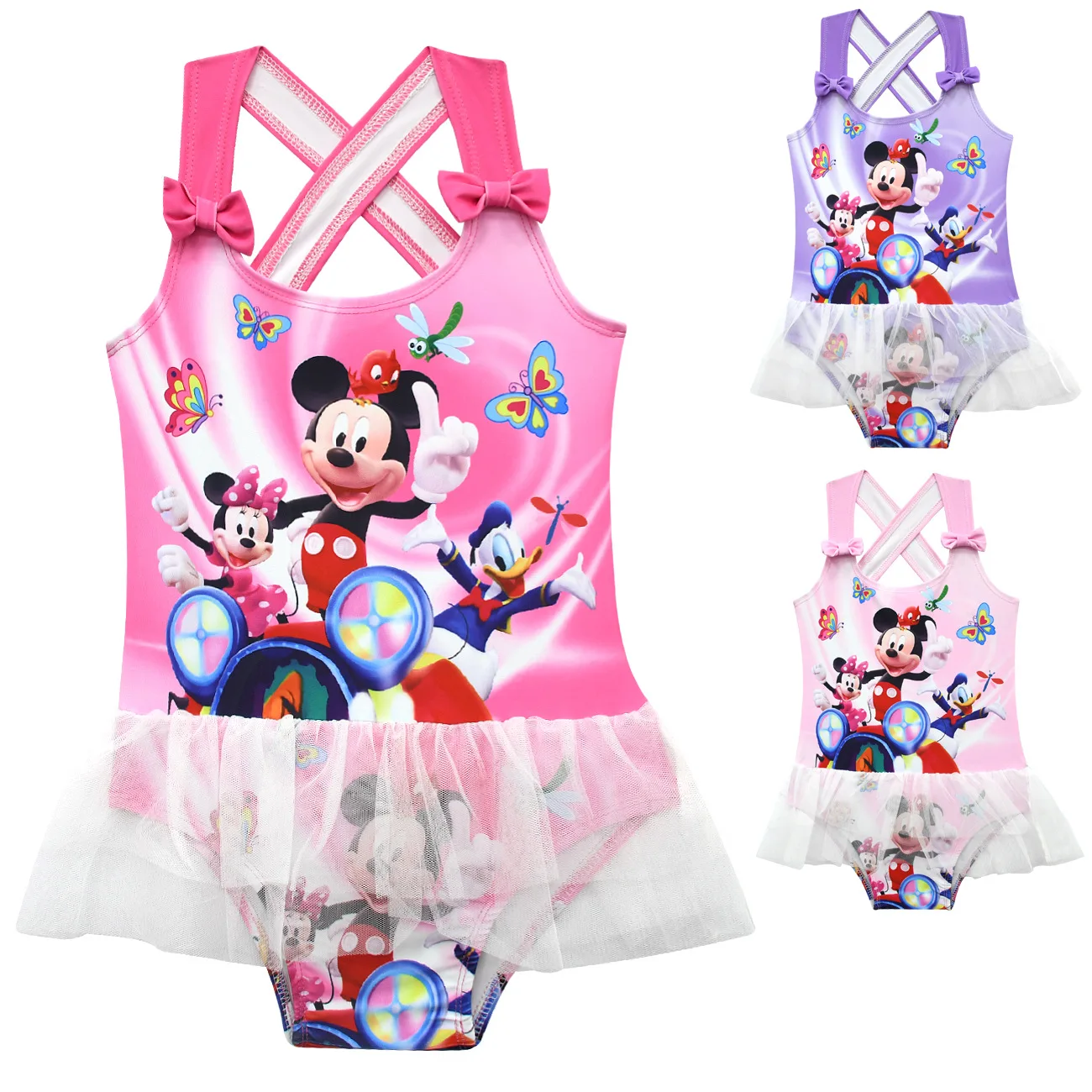 Disney Mickey Minnie Cartoon anime children's one-piece swimsuit girls net yarn swimsuit suspenders bow
Disney Mickey Minnie Cartoon anime children's one-piece swimsuit girls net yarn swimsuit suspenders bow