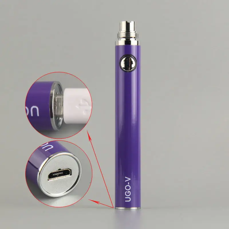 

Ugo-V 650/900mah Battery Electronic Cigarette 510 Thread Vape Pen Micro Usb Evod Battery For Evod Mt3 Ego Ce4 Ce5 Atomizer