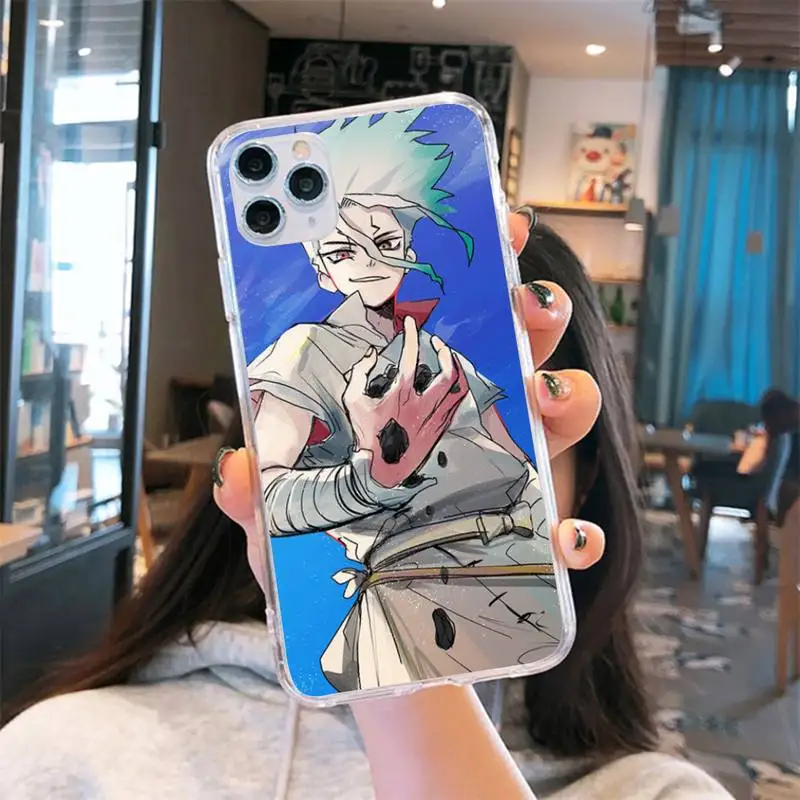 Anime Dr.STONE Phone Case Transparent for iPhone 6 7 8 11 12 s mini pro X XS XR MAX Plus cover funda shell
Anime Dr.STONE Phone Case Transparent for iPhone 6 7 8 11 12 s mini pro X XS XR MAX Plus cover funda shell