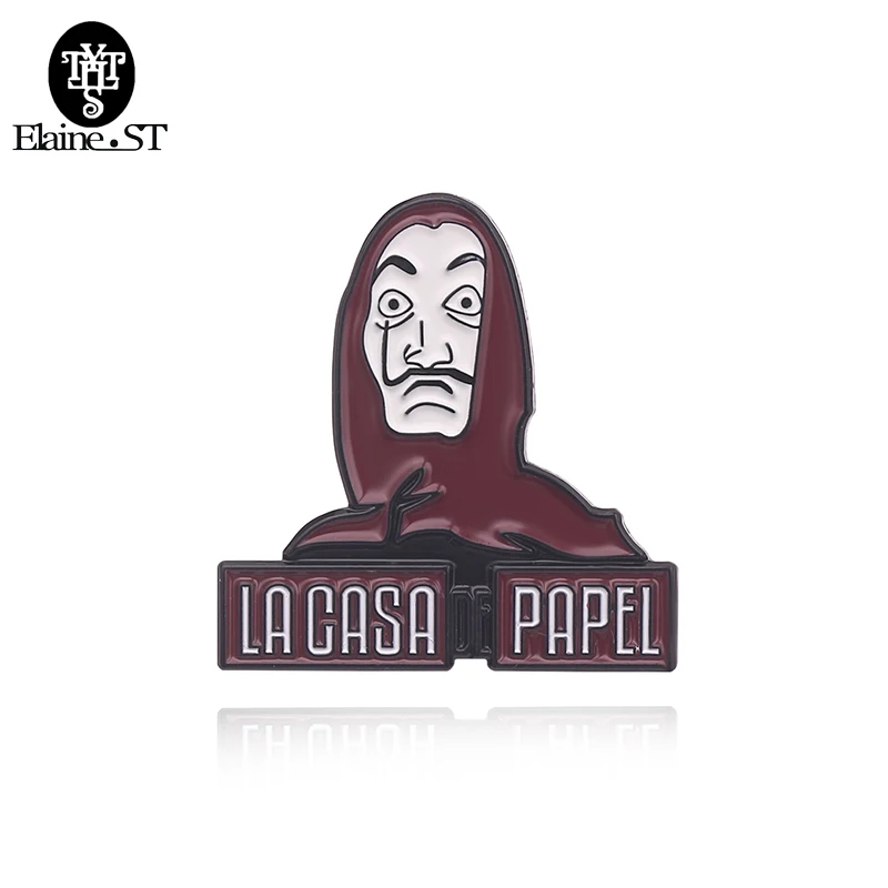 La Casa De Papel брошь эмалированный штифт дом Paper Money Heist Salvador Dali Pins|Броши| |