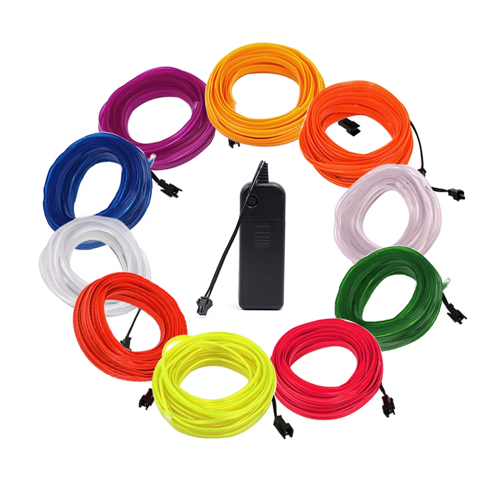 3V AA Battery Neon Light Dance Party Car Decor Light Flexible Glow EL Wire String Light LED Strip Shoes Clothing Decor Light
3V AA Battery Neon Light Dance Party Car Decor Light Flexible Glow EL Wire String Light LED Strip Shoes Clothing Decor Light