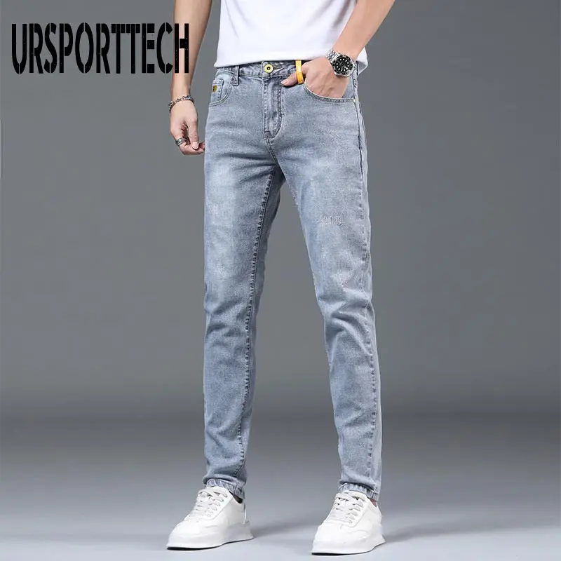 URSPORTTECH Denim Pants Men Streetwear Business Casual Pantalones Men Trousers Jeans Elasticity Zipper Slim Daily Pants Men
URSPORTTECH Denim Pants Men Streetwear Business Casual Pantalones Men Trousers Jeans Elasticity Zipper Slim Daily Pants Men