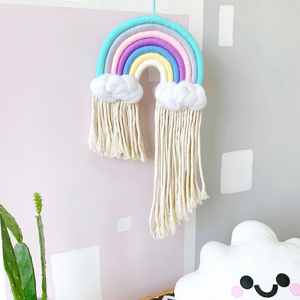 Тканые украшения в форме радуги облака, украшение с кисточкой, домашний декор, хлопковая веревка, Тканое радужное облако, украшение для спал...
Тканые украшения в форме радуги облака, украшение с кисточкой, домашний декор, хлопковая веревка, Тканое радужное облако, украшение для спал...