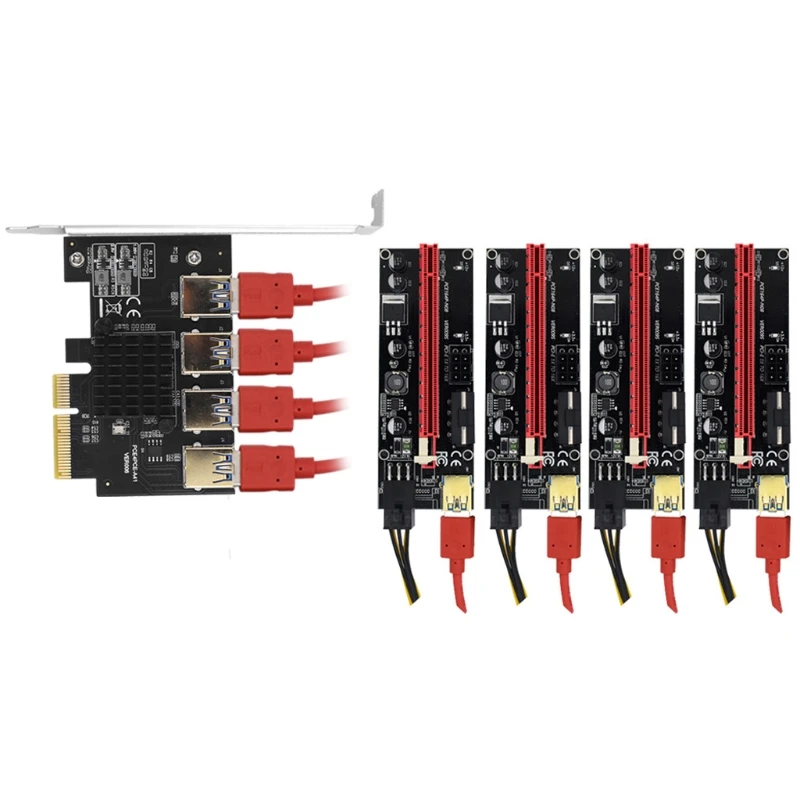 Комплект переходных карт 009S PCI-E, PCIe 1X до 16X, адаптер с 1 на 4 порта USB 3,0, 5 Гбит/с, расширенный кабель для майнинга биткоинов
Комплект переходных карт 009S PCI-E, PCIe 1X до 16X, адаптер с 1 на 4 порта USB 3,0, 5 Гбит/с, расширенный кабель для майнинга биткоинов