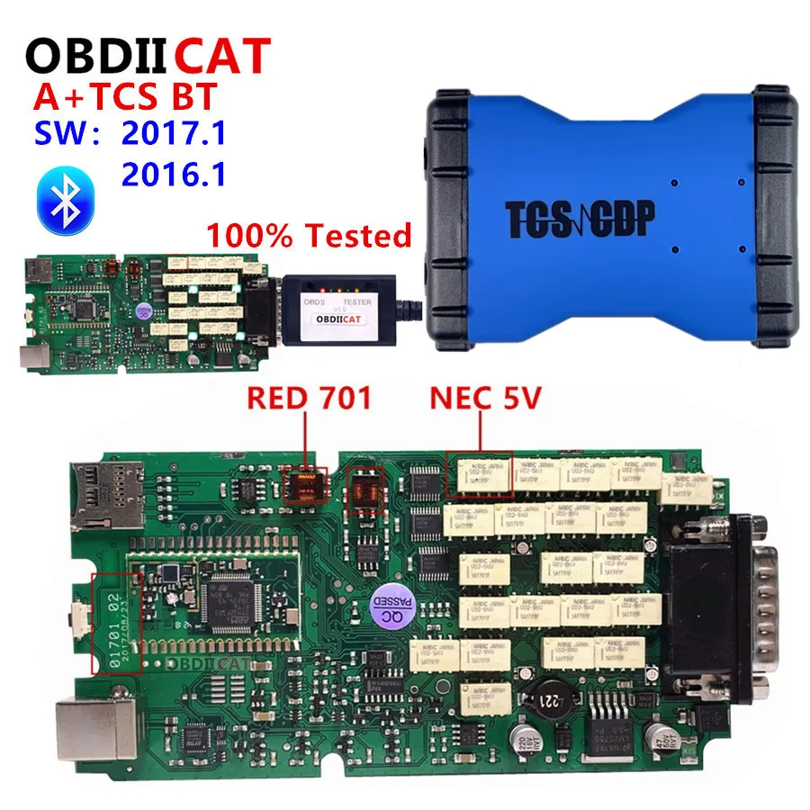 OBDIICAT Red/Blue OBDIICAT-TCS With Bluetooth 2016.R1/2017.R1 TCS Keygen OBD2 Diagnostic Tool VD TCS Scan Test Car Truck
OBDIICAT Red/Blue OBDIICAT-TCS With Bluetooth 2016.R1/2017.R1 TCS Keygen OBD2 Diagnostic Tool VD TCS Scan Test Car Truck