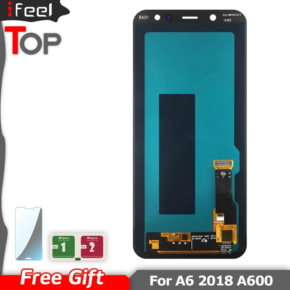 ЖК дисплей Super AMOLED для Samsung Galaxy A6 2018 A600F A600FN + сенсорный экран в сборе замена