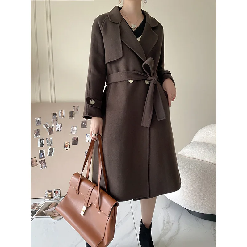 DaJane double-breasted belt wool double, autumn winter coat female cloth new coat
DaJane double-breasted belt wool double, autumn winter coat female cloth new coat
